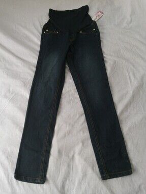 Times Two Maternity Dark Blue Skinny Jeans